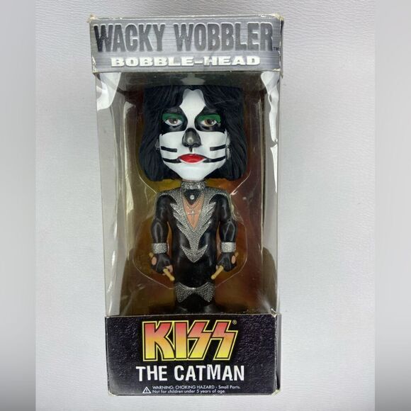 NWB KISS 2011 Funko Peter Criss Catman Wacky Wobbler Glow Chase Variant - Picture 5 of 10